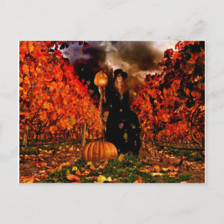Autumn Witch Postcard