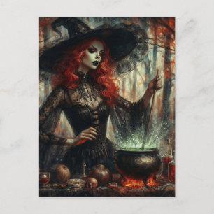 Autumn Witch Postcard
