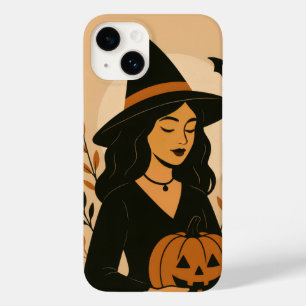Autumn Witch with Pumpkin   Vintage Halloween Case-Mate iPhone 14 Case
