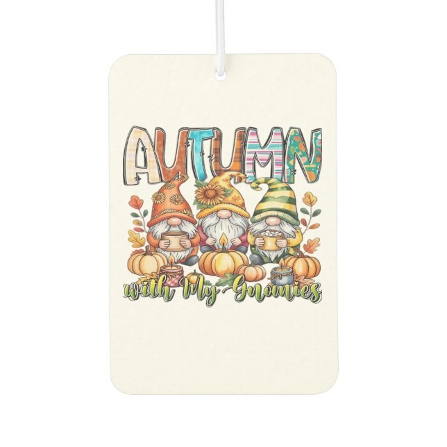 Autumn With My Gnomes Classic T-Shirt.png Car Air Freshener (Front)