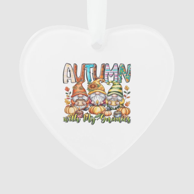 Autumn With My Gnomes Classic T-Shirt.png Ornament (Front)