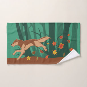 Autumn Wolf Bath Towel Set