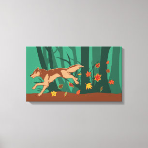 Autumn Wolf Canvas Print