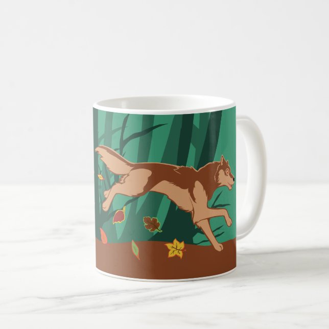 Autumn Wolf Coffee Mug (Front Right)