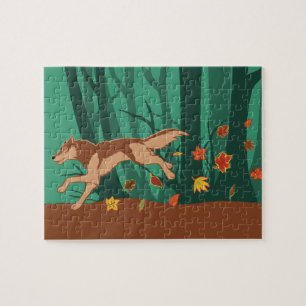 Autumn Wolf Jigsaw Puzzle