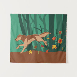 Autumn Wolf Tapestry