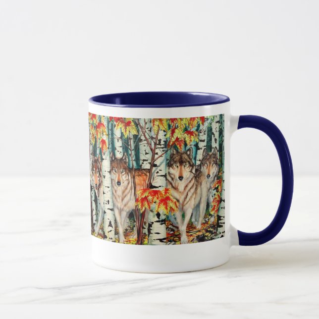"Autumn Wolves" Mug (Right)