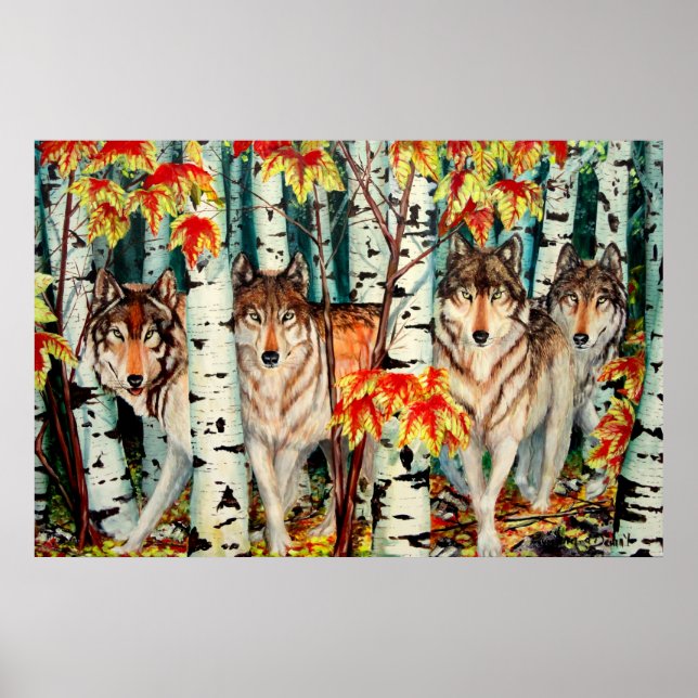 "Autumn Wolves" Poster (Front)