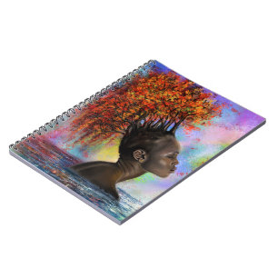 Autumn Woman Feeling Notebook - Painting