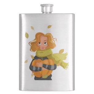AUTUMN WOMAN HIP FLASK