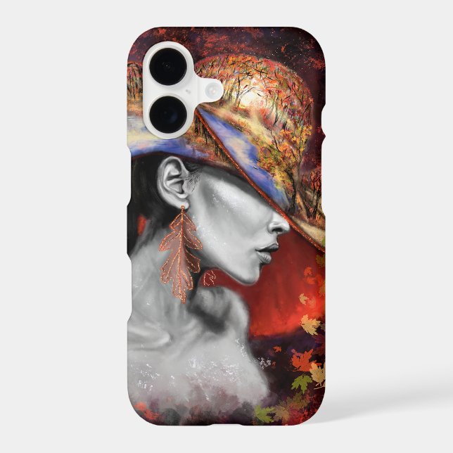 Autumn Woman iPhone Cases (Back)