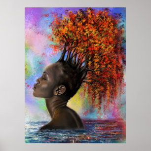 Autumn Woman Poster Print