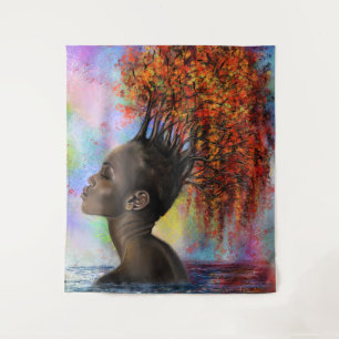 Autumn Woman Tapestry