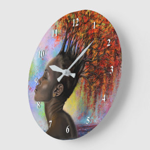 Autumn Woman Wall Clock