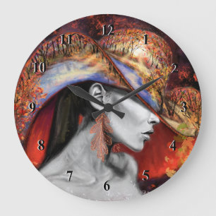 Autumn Woman Wall Clock