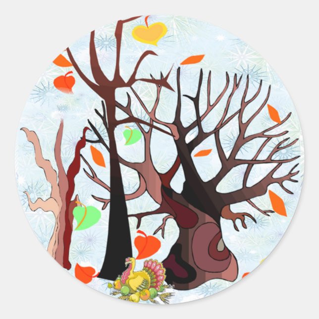 Autumn Wonderland - Classic Round Sticker (Front)