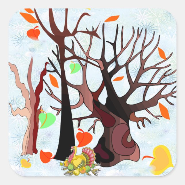 Autumn Wonderland - Square Sticker (Front)