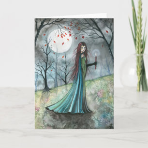 Autumn Wood Vampire Gothic Card Notecard