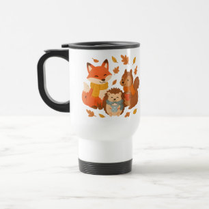 Autumn Woodland Animals Travel Mug