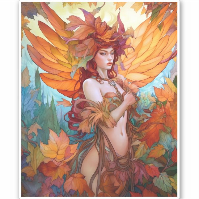 Autumn Woodland Fairy Fantasy Art (Front)