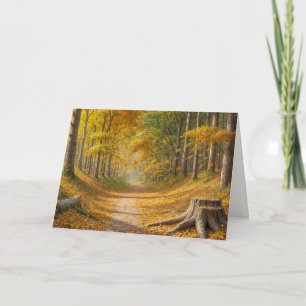 Autumn Woodland Sympathy Card