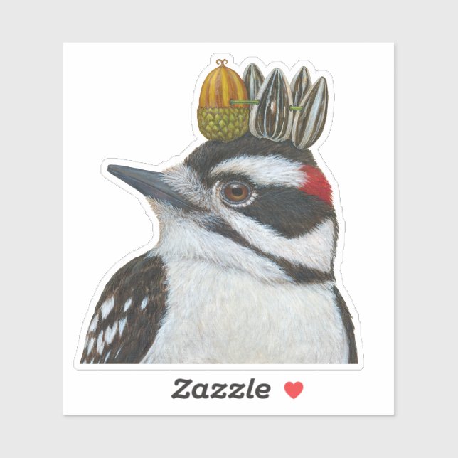  Autumn woodpecker Custom-Cut Vinyl Sticker (Sheet)