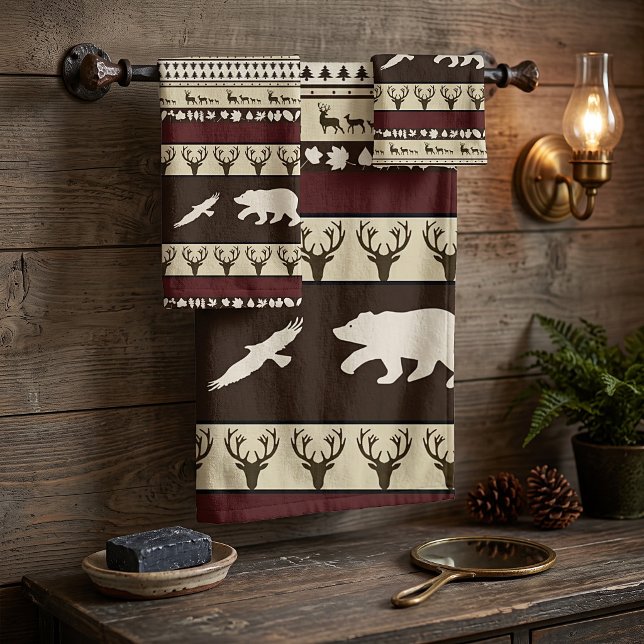 Autumn woods bath towel set (Creator Uploaded)