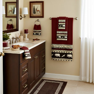 Autumn woods bath towel set