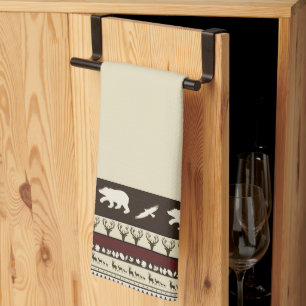 Autumn woods kitchen towel