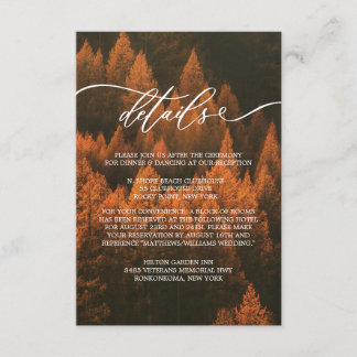 Autumn Woods Minimalist Enclosure Card