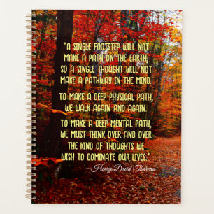 Autumn Woods New Hampshire Motivational Quote Planner