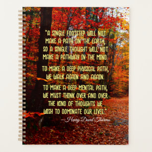 Autumn Woods New Hampshire Motivational Quote Planner