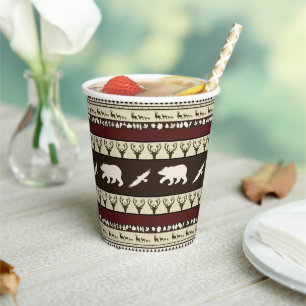 Autumn woods paper cups
