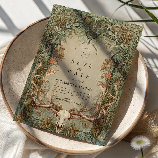 Autumn Woods Rustic Wedding Save The Date (Creator Uploaded)