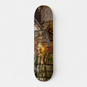 Autumn Woods Sunset Skateboard