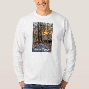 Autumn Woods Sunset Walkway Long Sleeve T-Shirt