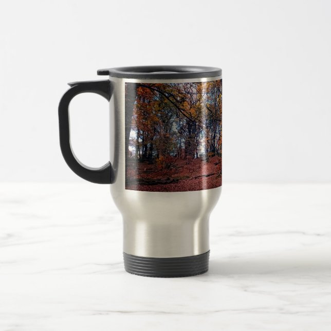 Autumn woods travel mug (Left)