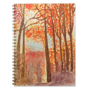 Autumn Woods Watercolor Notebook