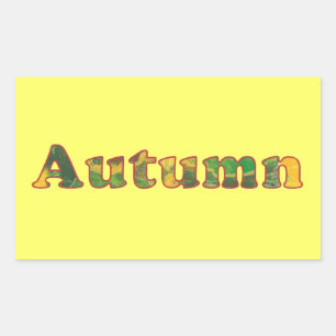 Autumn word in birch leaves Stickers by CherylsArt