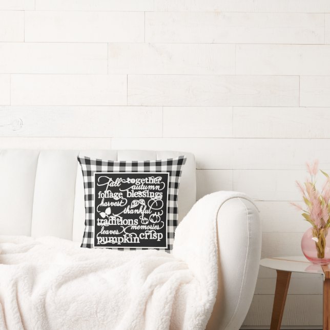 Autumn words  cushion (Couch)