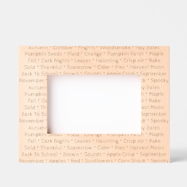 Autumn Words Picture Frame  (Front)
