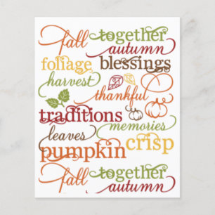 Autumn words scrapbook background