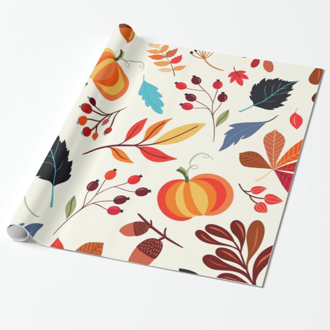 Autumn Wrapping Paper (Unrolled)