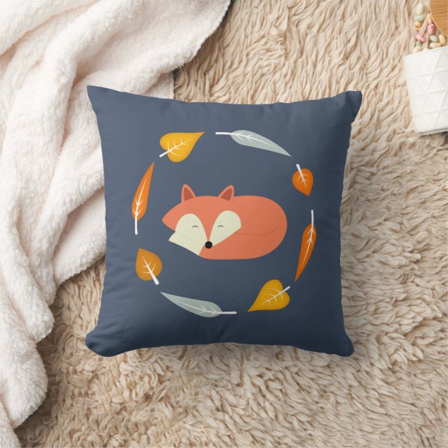 Autumn Wreath Baby Red Fox Cushion (Blanket)