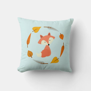 Autumn Wreath Baby Red Fox Cushion