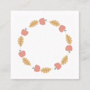 Autumn wreath of apples and oak leaves Discount Card