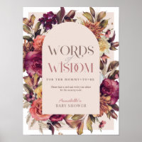 Autumn Wreath Words of Wisdom Advice Baby Shower