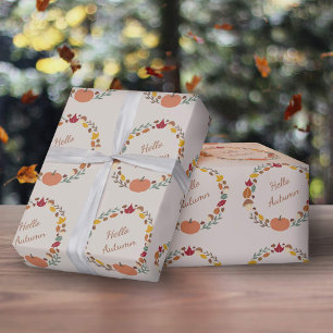 Autumn Wreath Wrapping Paper