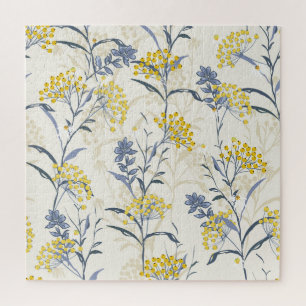 Autumn yellow berries leaves, colourful seamless. jigsaw puzzle