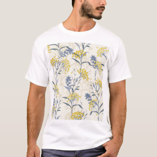 Autumn yellow berries leaves, colourful seamless. T-Shirt
